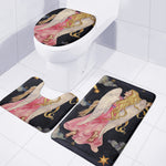 Watercolor Virgo Zodiac Sign Print 3 Piece Bath Mat Set