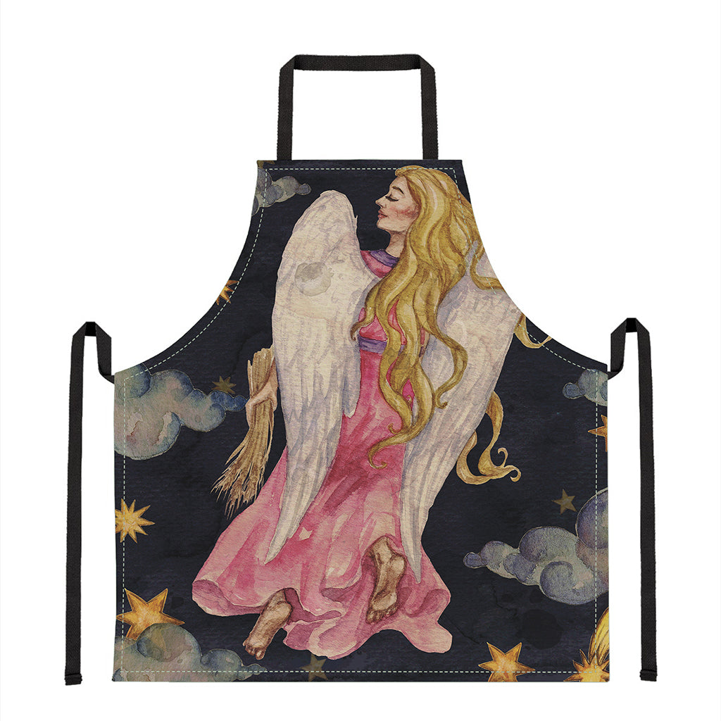 Watercolor Virgo Zodiac Sign Print Apron