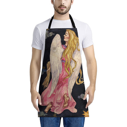 Watercolor Virgo Zodiac Sign Print Apron