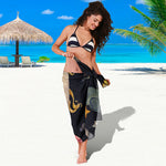 Watercolor Virgo Zodiac Sign Print Beach Sarong Wrap