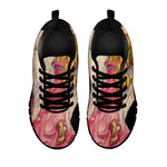 Watercolor Virgo Zodiac Sign Print Black Sneakers