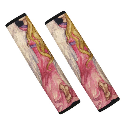 Watercolor Virgo Zodiac Sign Print Car Seat Belt Covers