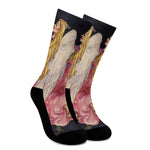 Watercolor Virgo Zodiac Sign Print Crew Socks