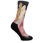 Watercolor Virgo Zodiac Sign Print Crew Socks