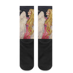 Watercolor Virgo Zodiac Sign Print Crew Socks