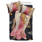 Watercolor Virgo Zodiac Sign Print Duvet Cover Bedding Set