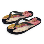Watercolor Virgo Zodiac Sign Print Flip Flops