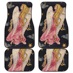 Watercolor Virgo Zodiac Sign Print Front and Back Car Floor Mats