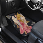 Watercolor Virgo Zodiac Sign Print Front and Back Car Floor Mats