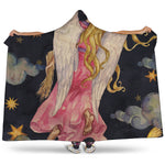 Watercolor Virgo Zodiac Sign Print Hooded Blanket