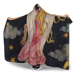 Watercolor Virgo Zodiac Sign Print Hooded Blanket
