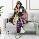 Watercolor Virgo Zodiac Sign Print Hooded Blanket