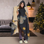 Watercolor Virgo Zodiac Sign Print Hooded Blanket
