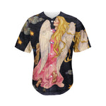 Watercolor Virgo Zodiac Sign Print Men's Baseball Jersey