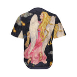 Watercolor Virgo Zodiac Sign Print Men's Baseball Jersey