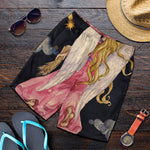 Watercolor Virgo Zodiac Sign Print Men's Shorts