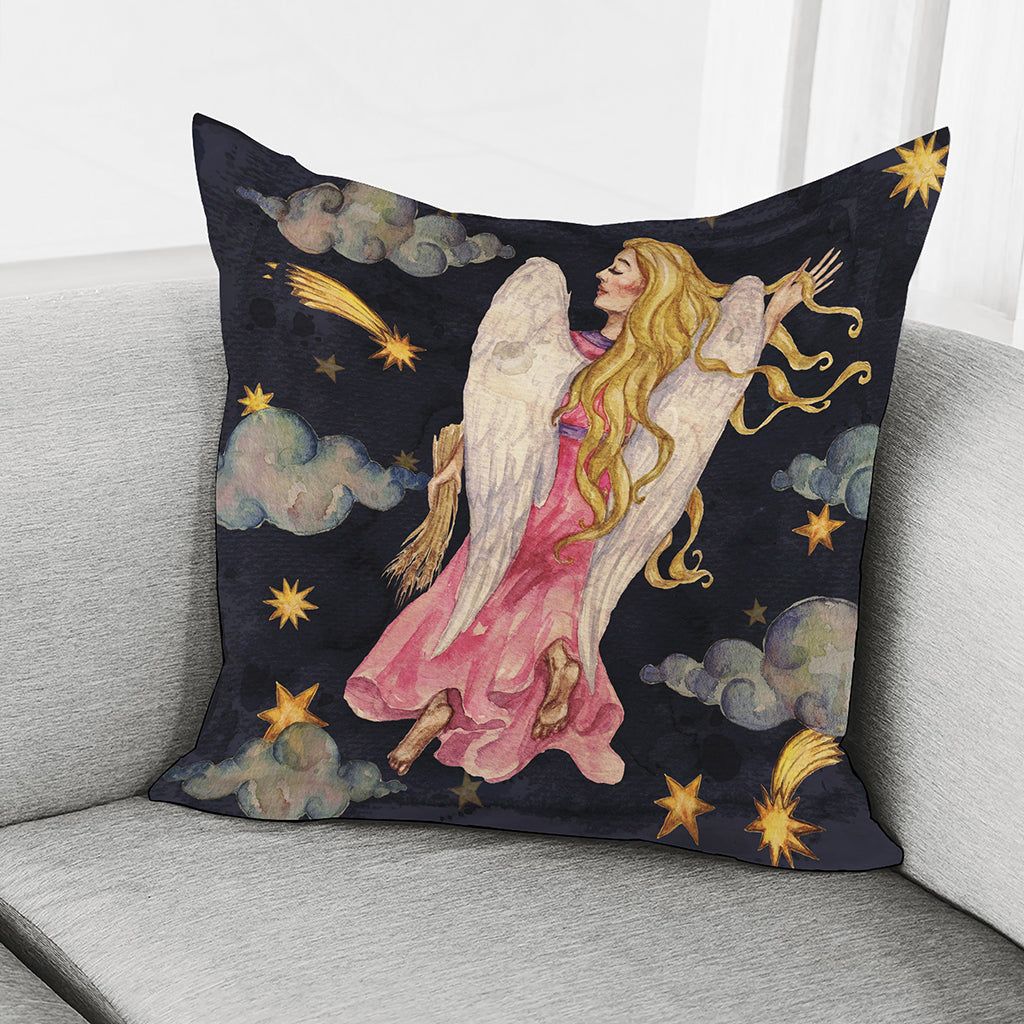 Watercolor Virgo Zodiac Sign Print Pillow Cover