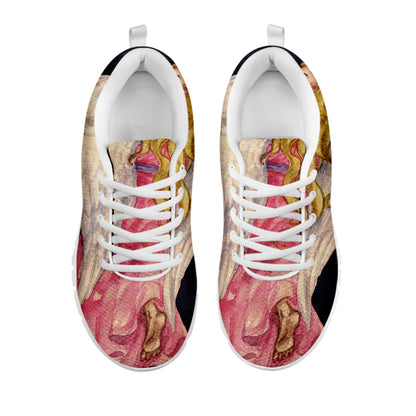Watercolor Virgo Zodiac Sign Print White Sneakers