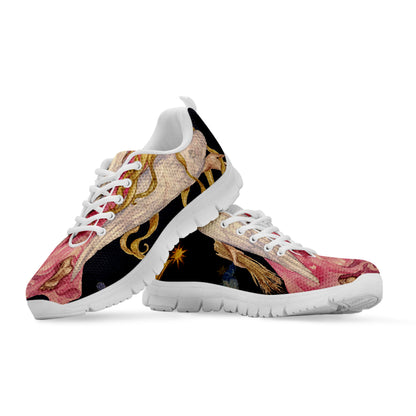 Watercolor Virgo Zodiac Sign Print White Sneakers