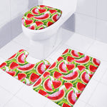 Watercolor Watermelon Pattern Print 3 Piece Bath Mat Set