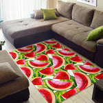 Watercolor Watermelon Pattern Print Area Rug GearFrost