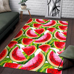 Watercolor Watermelon Pattern Print Area Rug GearFrost