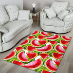 Watercolor Watermelon Pattern Print Area Rug GearFrost