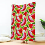 Watercolor Watermelon Pattern Print Blanket