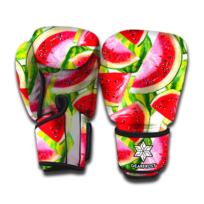 Watercolor Watermelon Pattern Print Boxing Gloves