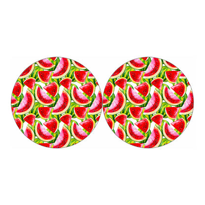 Watercolor Watermelon Pattern Print Car Coasters