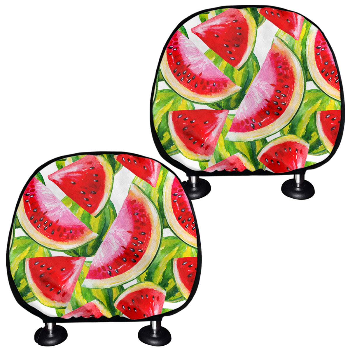 Watercolor Watermelon Pattern Print Car Headrest Covers