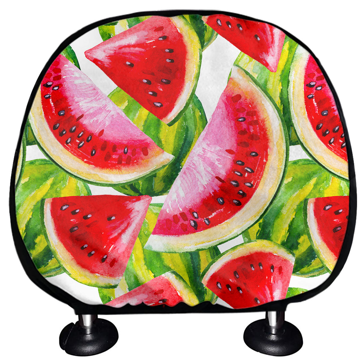 Watercolor Watermelon Pattern Print Car Headrest Covers