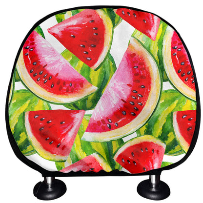 Watercolor Watermelon Pattern Print Car Headrest Covers