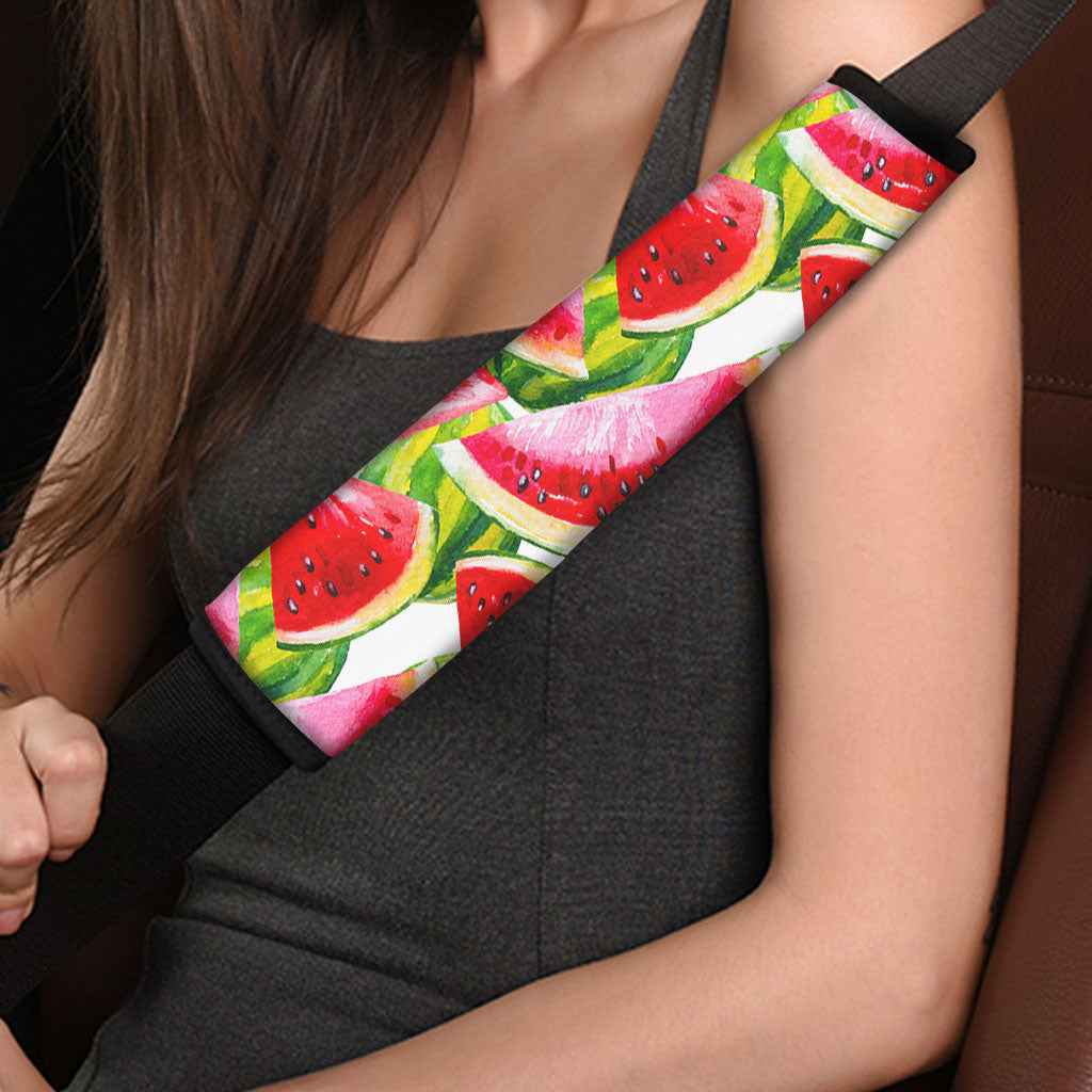Watercolor Watermelon Pattern Print Car Seat Belt Covers