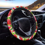 Watercolor Watermelon Pattern Print Car Steering Wheel Cover