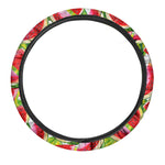 Watercolor Watermelon Pattern Print Car Steering Wheel Cover