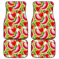Watercolor Watermelon Pattern Print Front and Back Car Floor Mats
