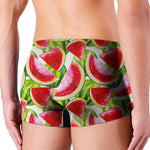 Watercolor Watermelon Pattern Print Men's Boxer Briefs