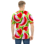 Watercolor Watermelon Pattern Print Men's T-Shirt