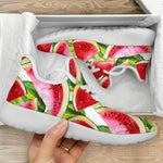 Watercolor Watermelon Pattern Print Mesh Knit Shoes GearFrost