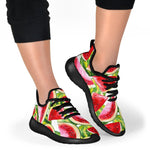 Watercolor Watermelon Pattern Print Mesh Knit Shoes GearFrost