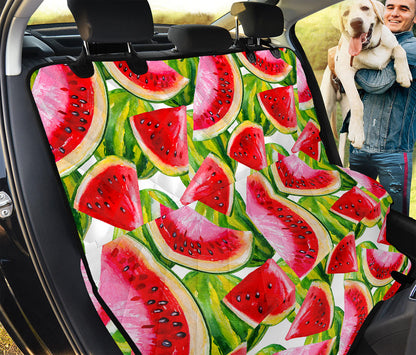 Watercolor Watermelon Pattern Print Pet Car Back Seat Cover