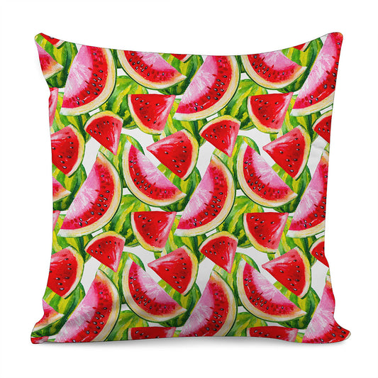 Watercolor Watermelon Pattern Print Pillow Cover