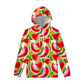 Watercolor Watermelon Pattern Print Pullover Hoodie
