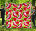 Watercolor Watermelon Pattern Print Quilt