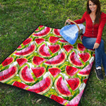 Watercolor Watermelon Pattern Print Quilt