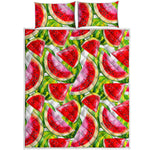 Watercolor Watermelon Pattern Print Quilt Bed Set