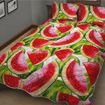 Watercolor Watermelon Pattern Print Quilt Bed Set