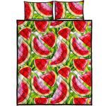 Watercolor Watermelon Pattern Print Quilt Bed Set