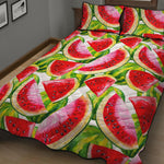 Watercolor Watermelon Pattern Print Quilt Bed Set